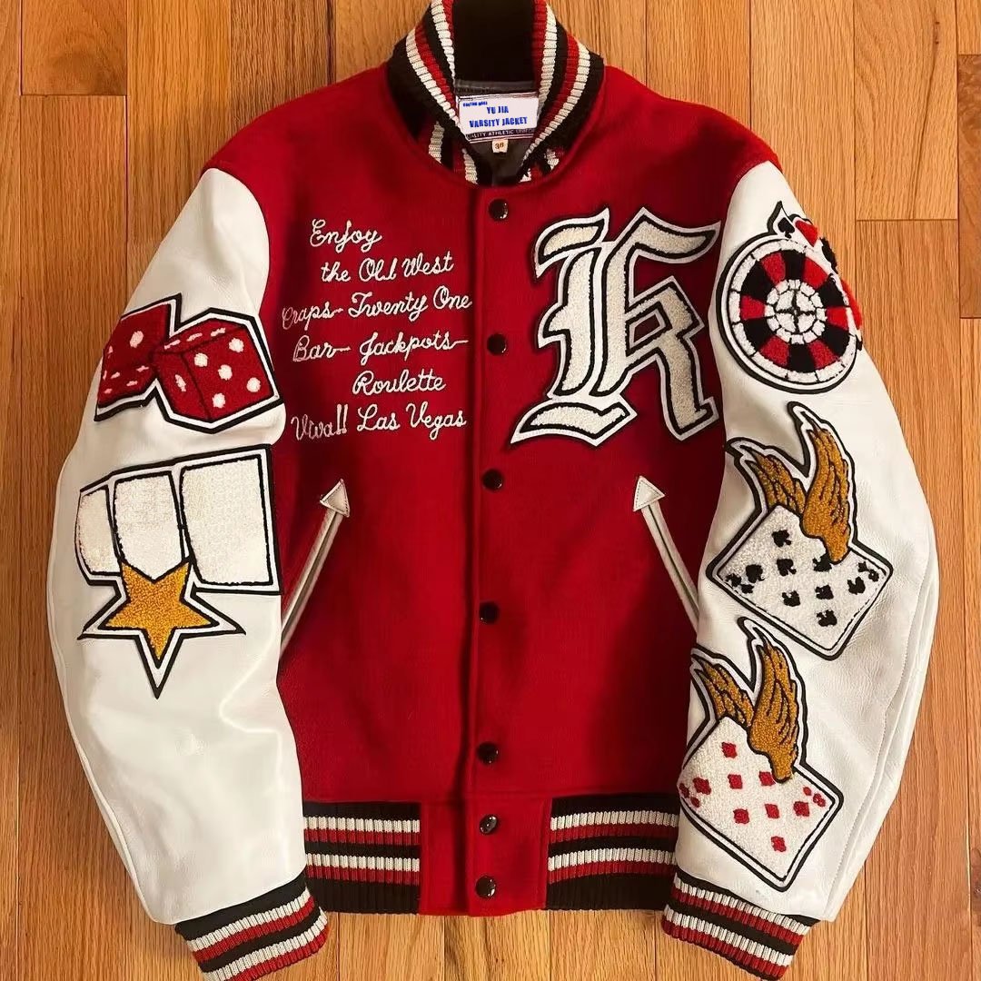 LOW MOQ Oem Plus Size Men's Bomber Baseball Jacket Custom Logo Letterman Casual Varsity Jacket For Men stylish