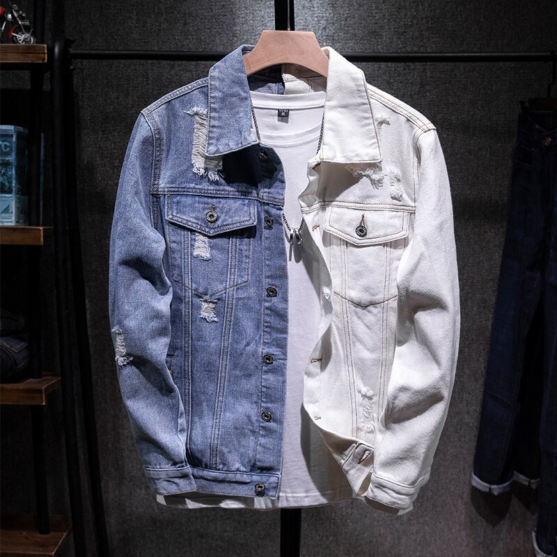 Wholesale High Quality Men's Cotton Jeans Jacket Lightweight Custom Denim Jacket Winter XS Size Custom Logo Single Package