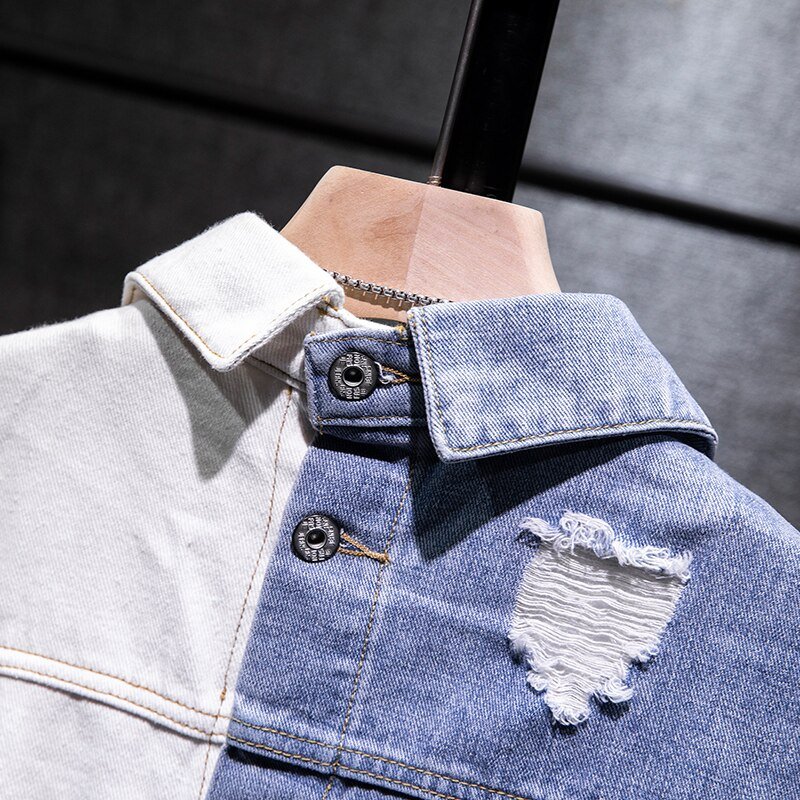 Wholesale High Quality Men's Cotton Jeans Jacket Lightweight Custom Denim Jacket Winter XS Size Custom Logo Single Package