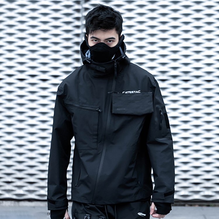 2020 high quality men's airproof jacket single piece black men's ride jacket