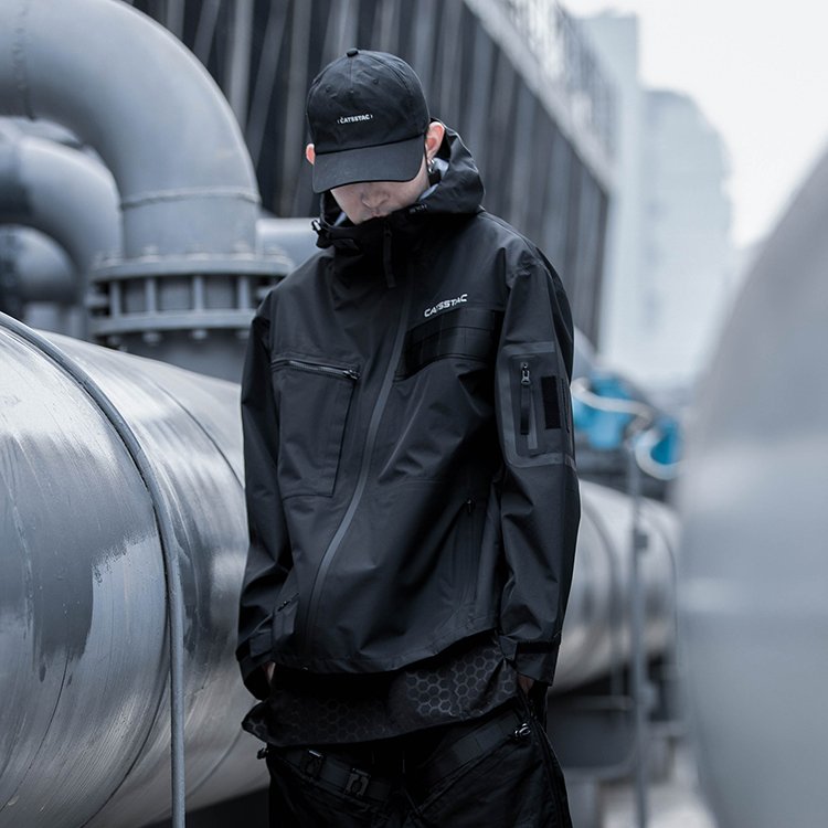 2020 high quality men's airproof jacket single piece black men's ride jacket
