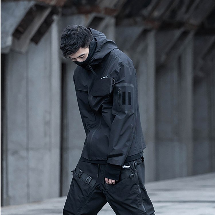 2020 high quality men's airproof jacket single piece black men's ride jacket