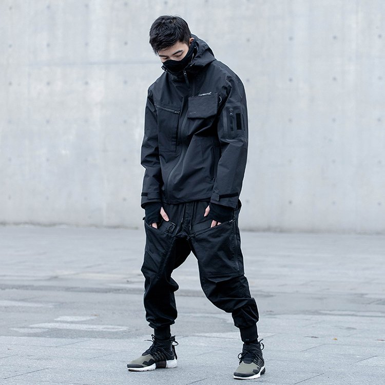 2020 high quality men's airproof jacket single piece black men's ride jacket
