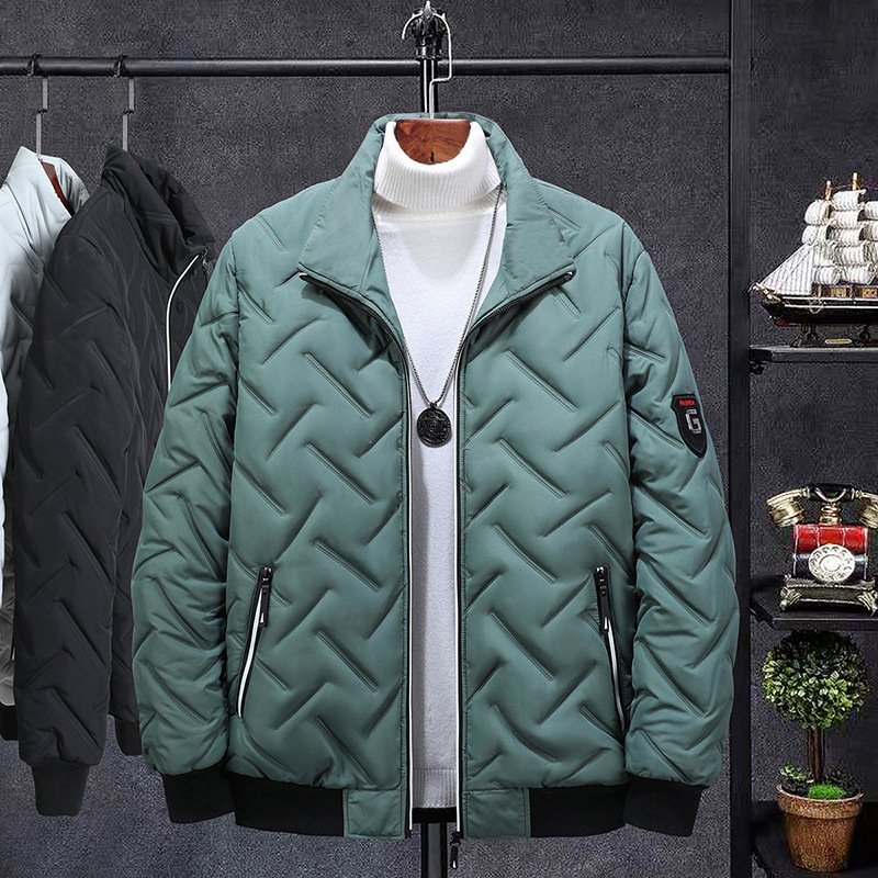 Winter men's jacket Down and cotton jacket stand collar Trendy men's warm top
