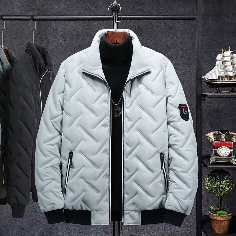 Winter men's jacket Down and cotton jacket stand collar Trendy men's warm top
