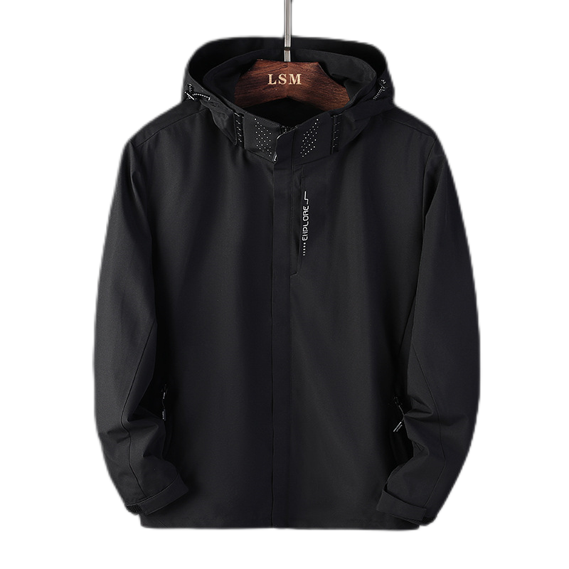 LAYENNE Fashionable Water Proof Custom Label Zip up Jacket with Stand up Collar Men Sports Jacket Rain Coat Waterproof Long Thin