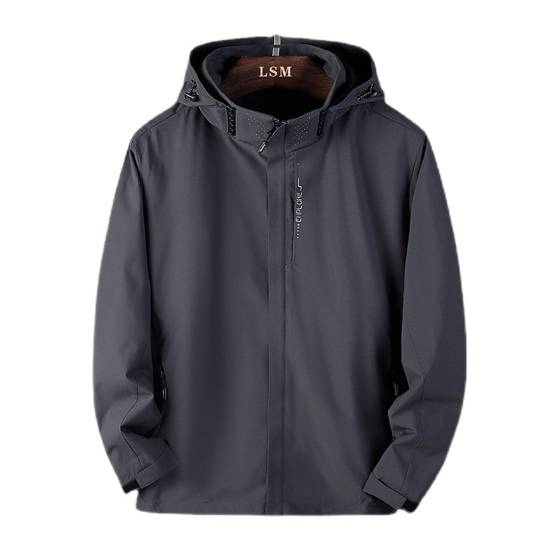 LAYENNE Fashionable Water Proof Custom Label Zip up Jacket with Stand up Collar Men Sports Jacket Rain Coat Waterproof Long Thin