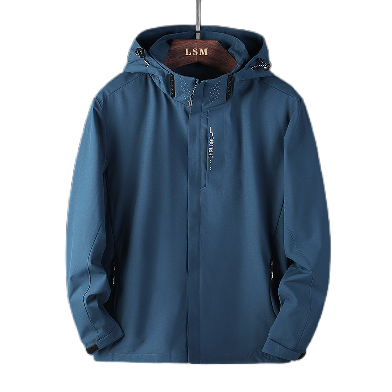 LAYENNE Fashionable Water Proof Custom Label Zip up Jacket with Stand up Collar Men Sports Jacket Rain Coat Waterproof Long Thin
