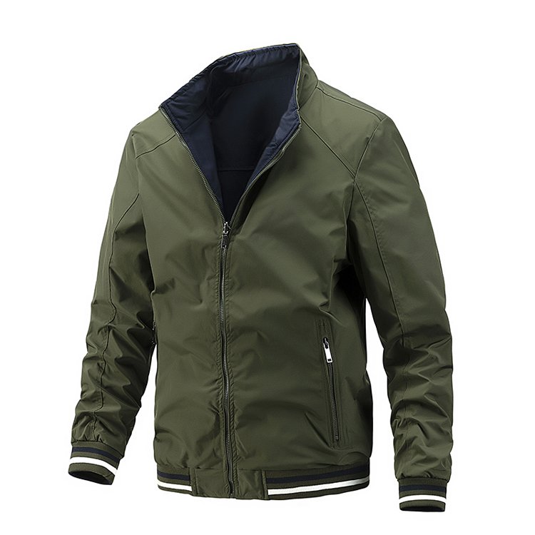 Custom casacas reversible para varon reversible fashion arket jacket with rib and zippers men's jackets & coats