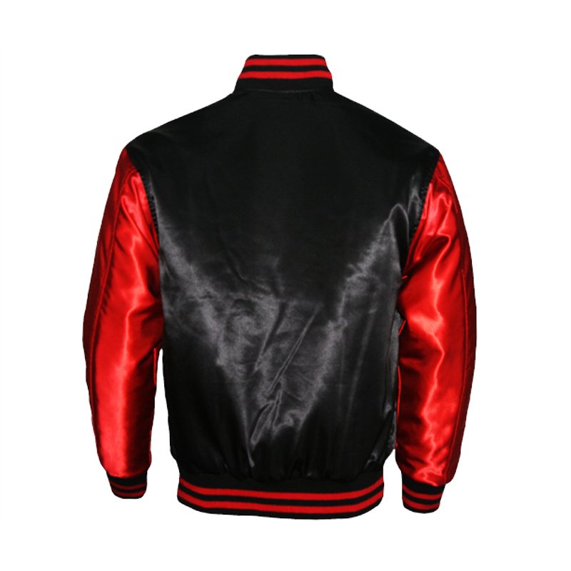 Custom Satin polyester Varsity Jacket baseball Letterman jacket custom logo polyester men's plus size jacket