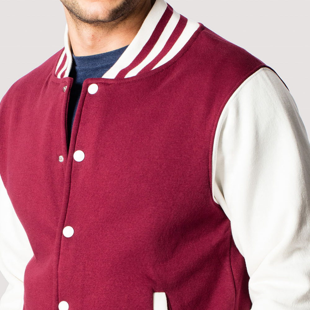 Custom Made Men's Fleece Varsity Jacket by Chinese Factory OEM Service Reversible Embroidery Long Satin Print Winter Jacket
