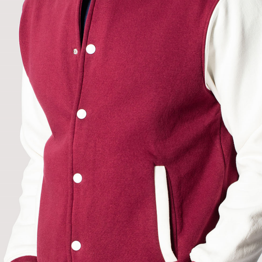 Custom Made Men's Fleece Varsity Jacket by Chinese Factory OEM Service Reversible Embroidery Long Satin Print Winter Jacket