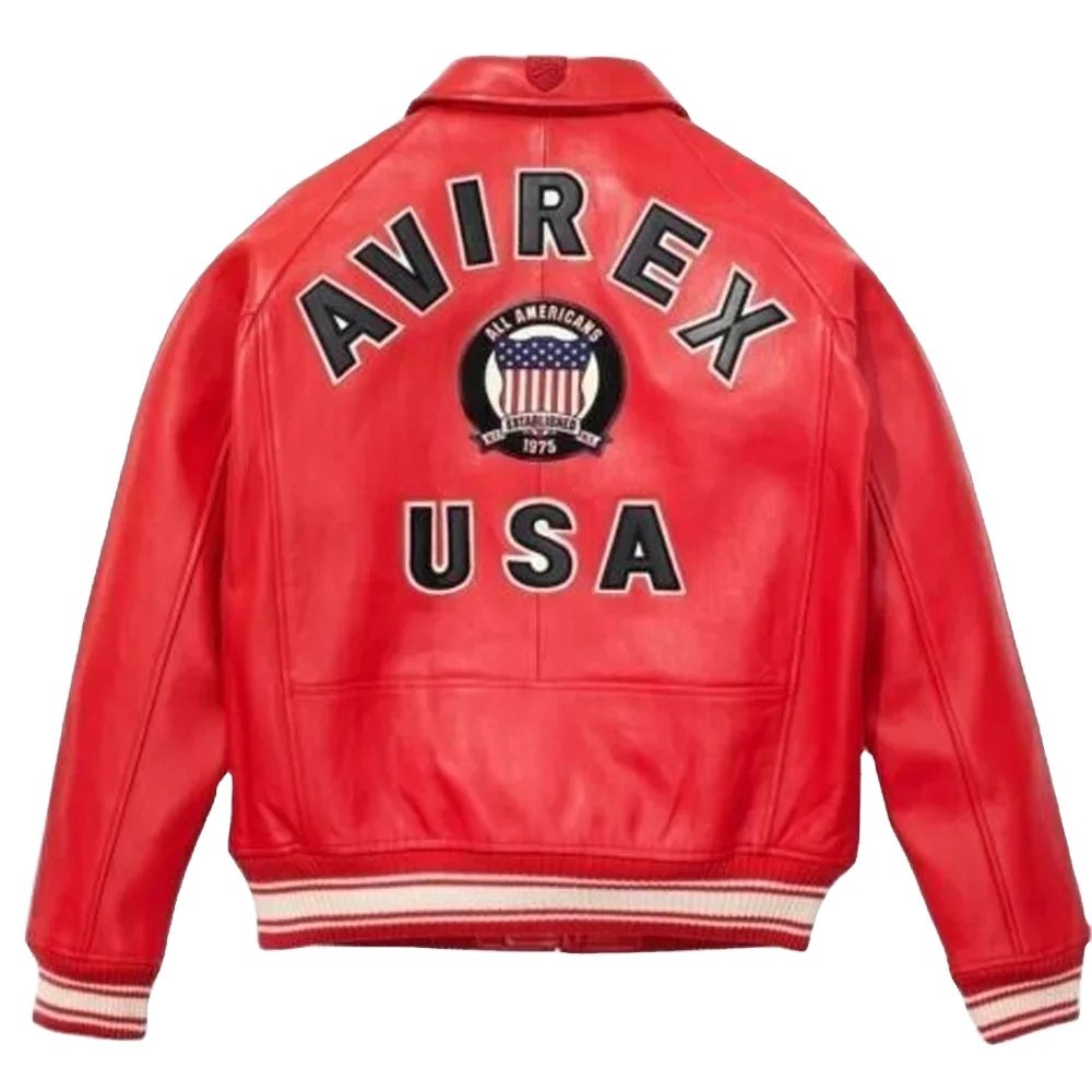 Hot Selling Super Quality Wholesale Customized Classic Genuine Cowhide Leather Avirex Jacket