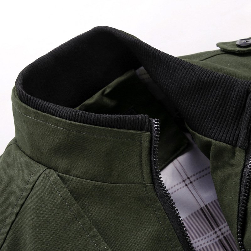 Custom High Quality Men's Clothes Polyester Thick Warm Men's Jacket Winter Coat Windproof Long Sleeve Casual Cargo Jacket Coat