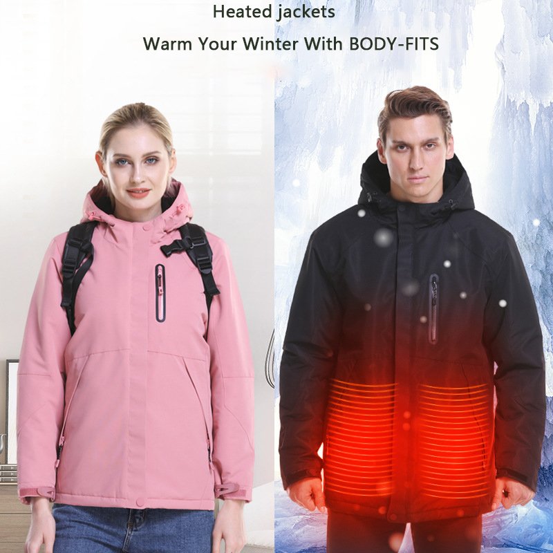 wholesale 2023 cold Winter men and women coats Usb Battery Powered heated outdoor men's winter jackets