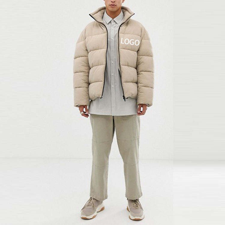 Manufacturers High Quality Custom Winter Coat Streetwear Print Down Jacket Casual Warm Thick Bubble Puffer Men'S Puffer Jackets