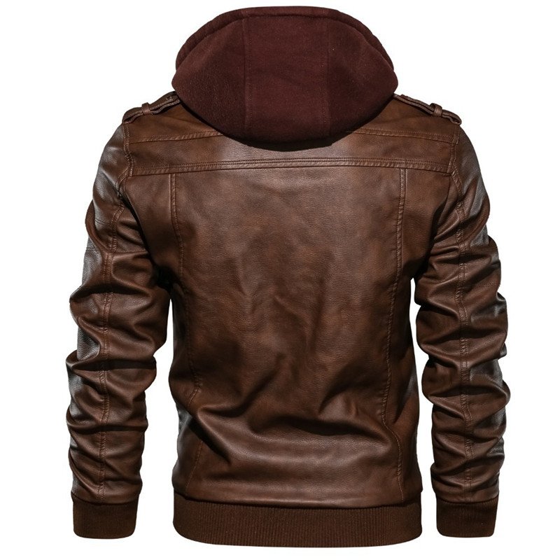 Hot Sale Casual Fashion Men's Leather Jacket For Biker Distressed Genuine Custom Slim PU Jackets
