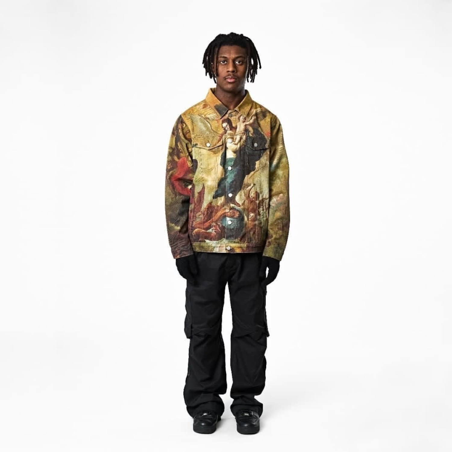 SENSE Custom High Street Airbrushed Hand Painted Men Denim Jacket