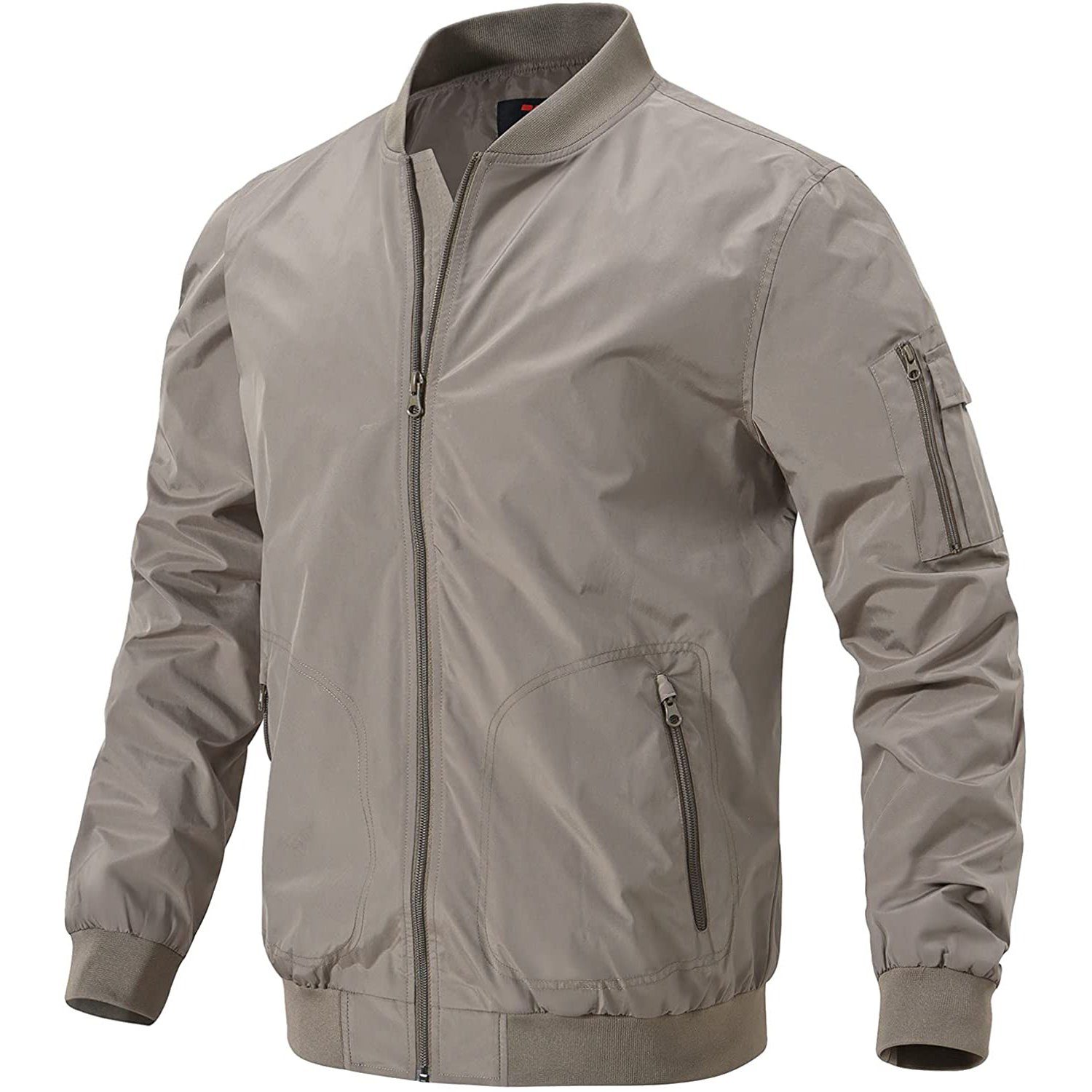 Men's Windproof Bomber Jacket Lightweight Windbreaker Outdoor Golf Fashion Coat custom bomber jacket
