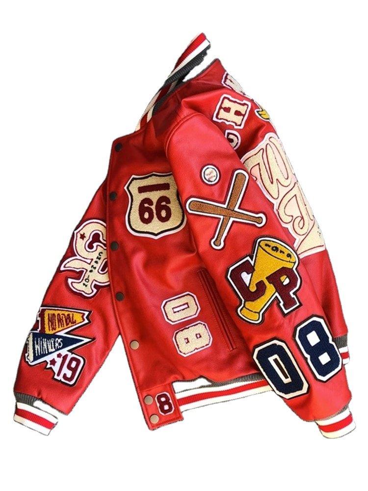 CLOTHING MANUFACTURERS NFL CUSTOM LETTERMAN BASEBALL VARSITY PLUS SIZE MEN'S JACKET