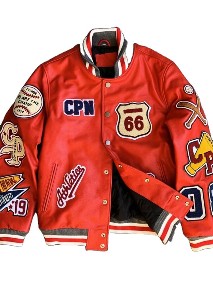 CLOTHING MANUFACTURERS NFL CUSTOM LETTERMAN BASEBALL VARSITY PLUS SIZE MEN'S JACKET