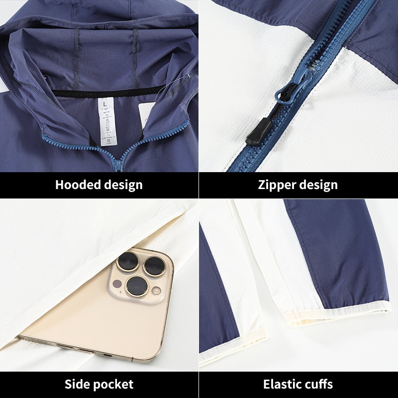 Man Clothes Color Block Fashion Waterproof Jacket Hooded Fall Winter Casual Outdoor Windbreaker Jacket For Men