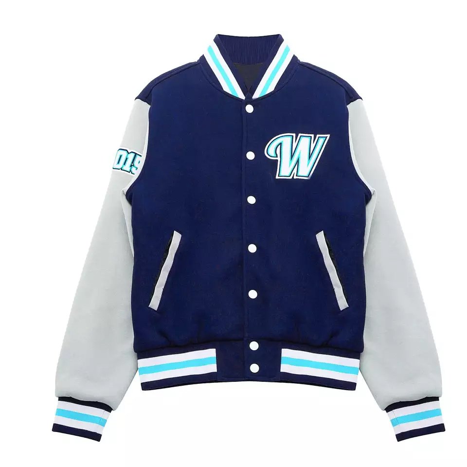 Custom OEM Design Wool Chenille Embroidery Patches Wholesale custom logo baseball bomber jacket mens letterman jackets