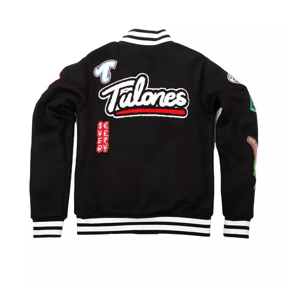 Custom OEM Design Wool Chenille Embroidery Patches Wholesale custom logo baseball bomber jacket mens letterman jackets