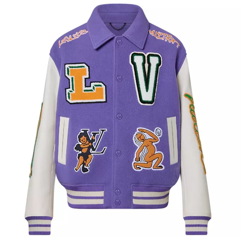 Wholesale Custom Chenille Embroidery Patch Men's Jackets Leather Sleeve Bomber Baseball Letterman Varsity Jackets