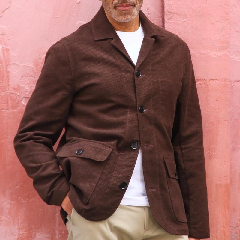 Men's Simple Blazer Jacket Business Office Casual Lapel Button Coats Solid Vintage Slim Autumn Winter Suits Jacket for Men