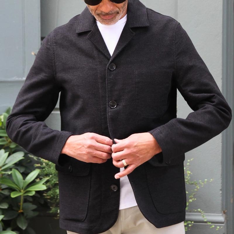 Men's Simple Blazer Jacket Business Office Casual Lapel Button Coats Solid Vintage Slim Autumn Winter Suits Jacket for Men