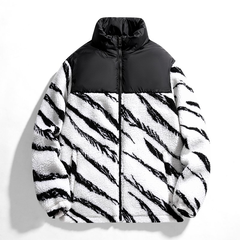 Best Quality Patchwork Contrast Warm Heated Fleece Men's Jacket Cotton Lining Windproof Woolen Outdoor Jacket For Men