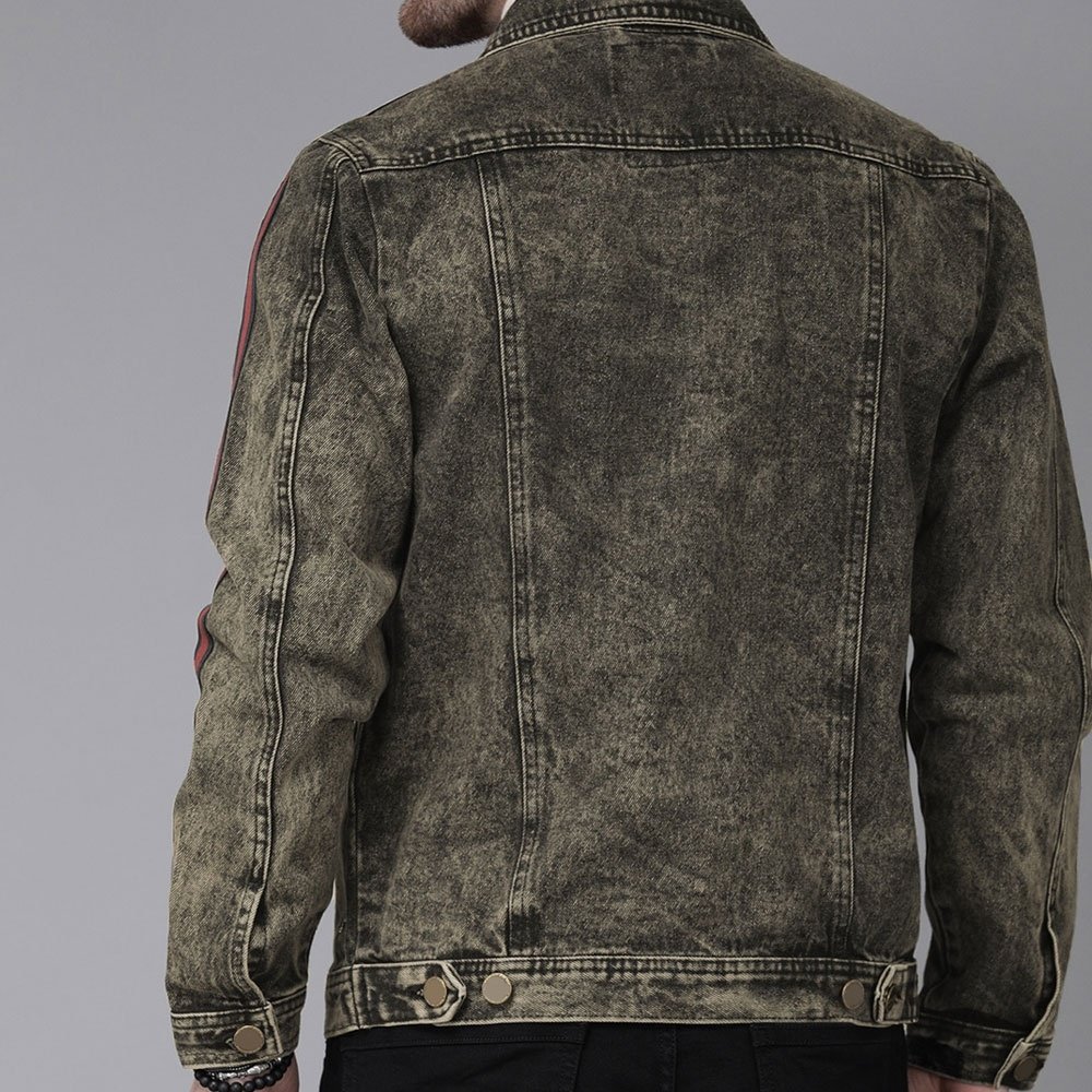 Breathable OEM Men's Jackets Custom Logo Fashion Inside Windbreaker Casual Male Denim Fabric Blue Zip Collar Clothes Men Jackets