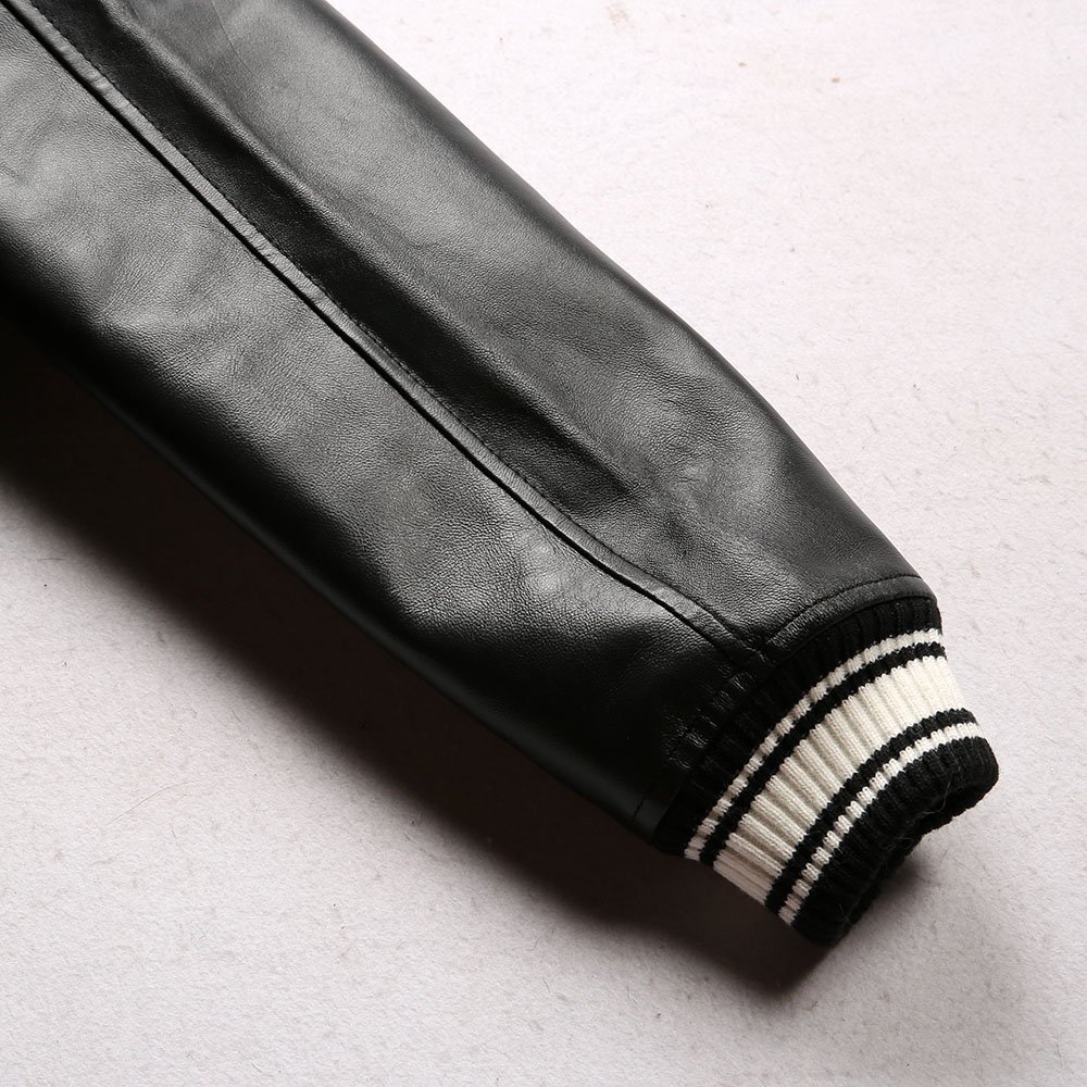Winter Autumn High Quality OEM US Customized Large Size Natural Eco-friendly French lambskin Sports Men Genuine Leather Jackets