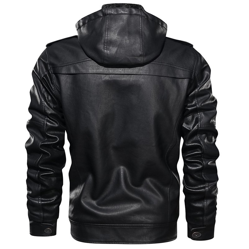 Genuine Leather Winter / Warm / Windproof / Men's Jacket