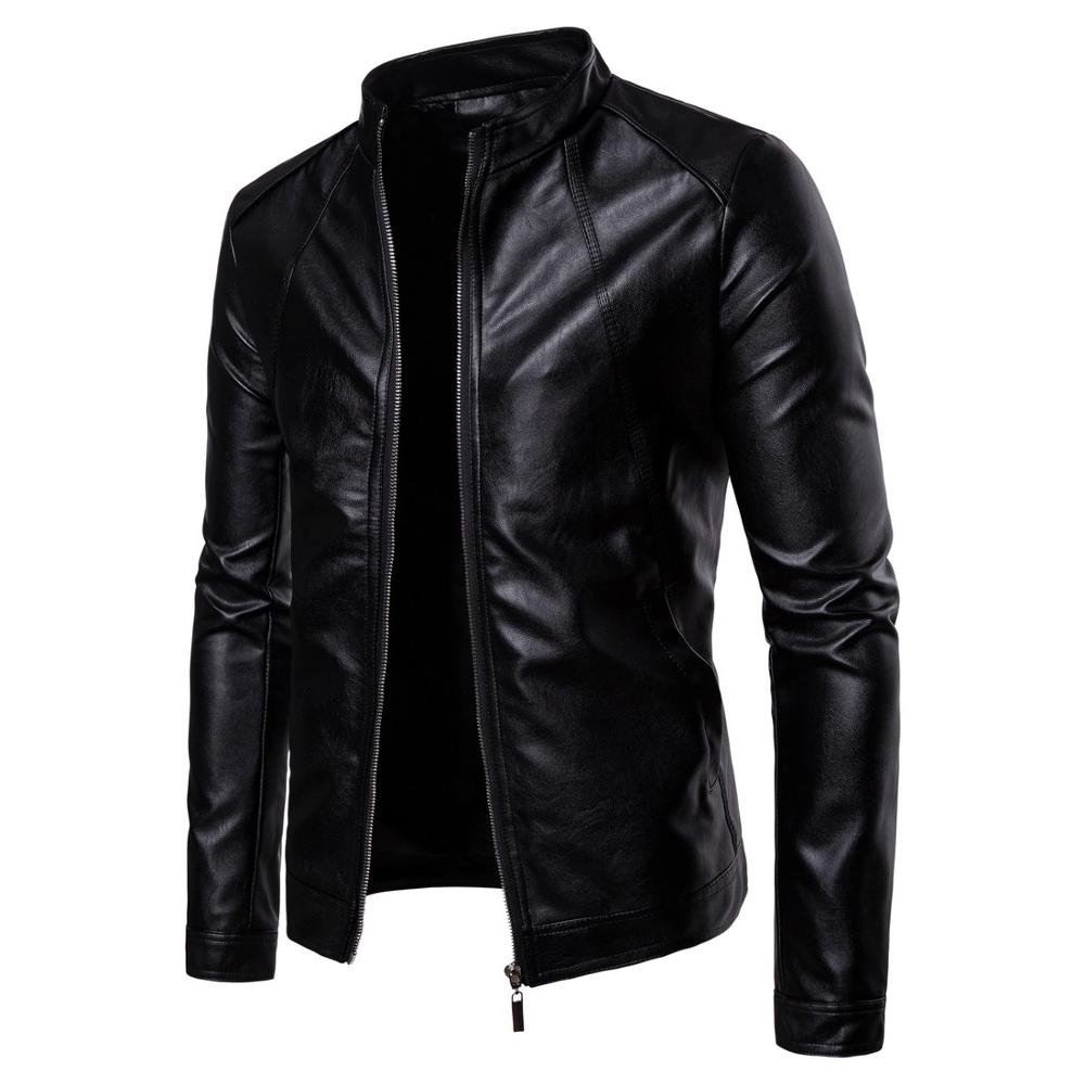 Genuine Leather Winter / Warm / Windproof / Men's Jacket
