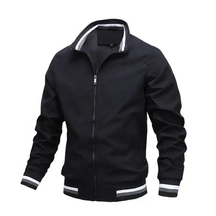 Spring Autumn New Customized Logo Outdoors Clothes Casual Streetwear Men's Bomber Jacket 2024