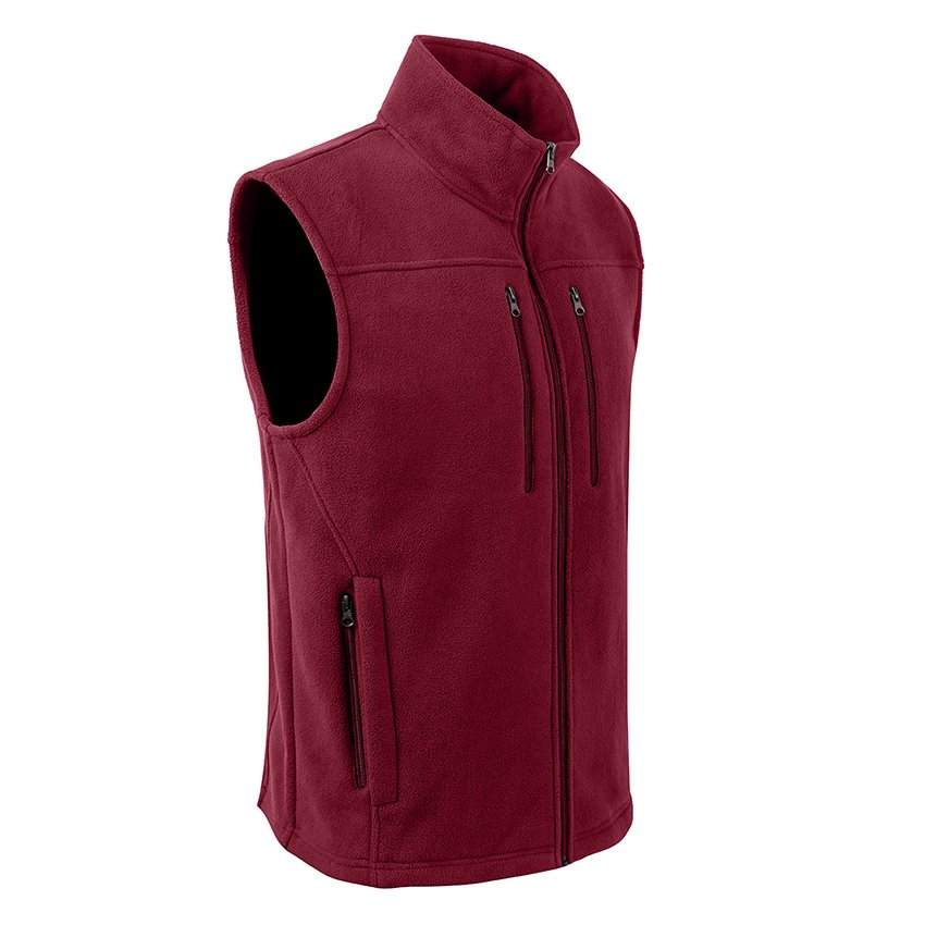 OEM Custom Logo Mens Fleece Vest Slim Fit Polar Fleece Sleeveless Jacket Full Zip Hunting Outdoors Vest For Men Multi-Pockets