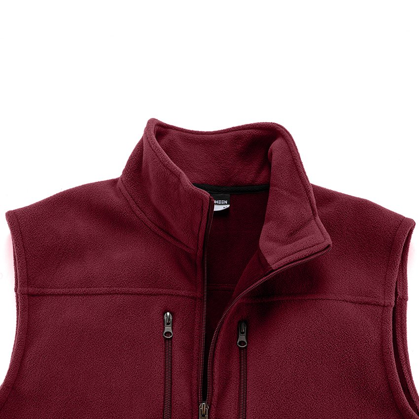 OEM Custom Logo Mens Fleece Vest Slim Fit Polar Fleece Sleeveless Jacket Full Zip Hunting Outdoors Vest For Men Multi-Pockets