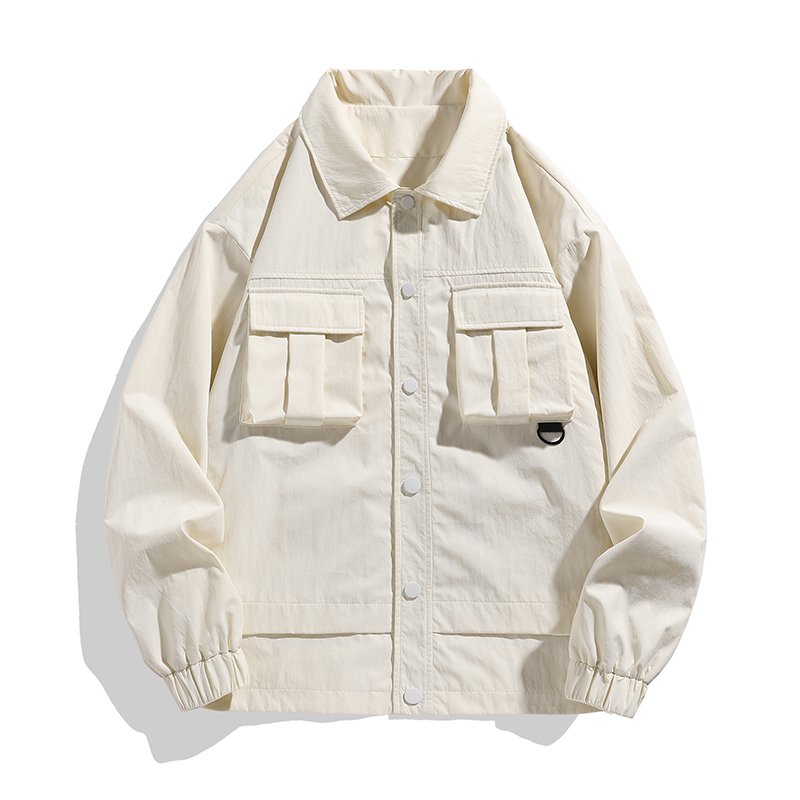 LAYENNE Crepe Custom Label Zip up Jacket with Stand up Collar Men Sports Jacket Waterproof Jacket Fashionable W/R Nylon Unisex