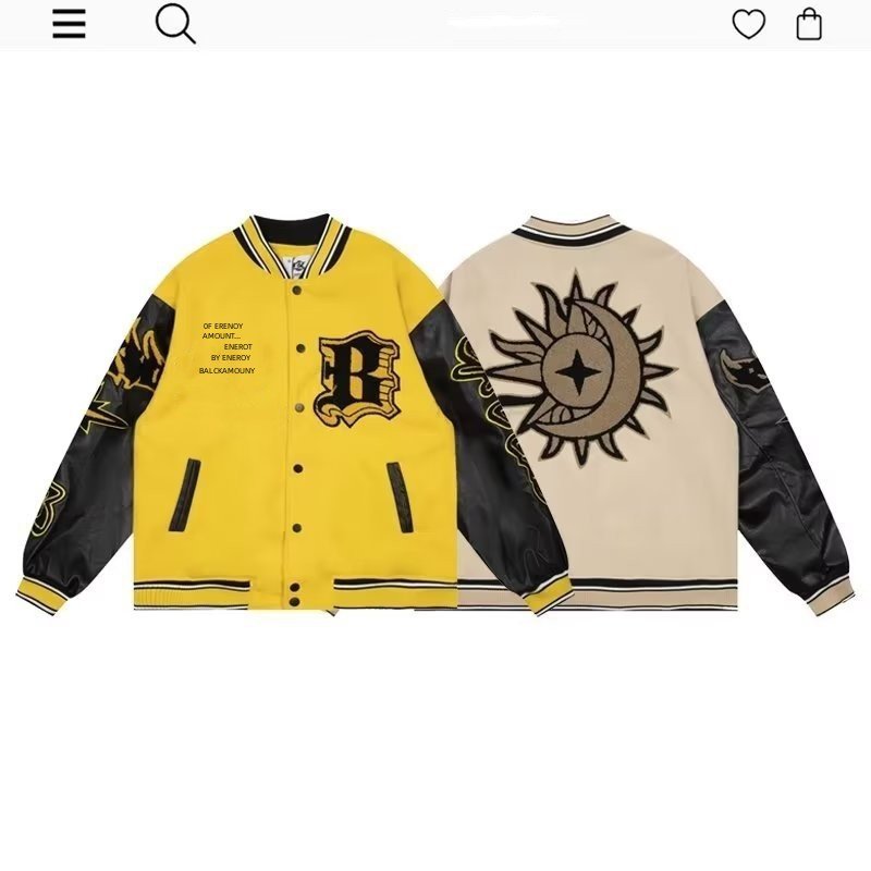 NEw Arrival Winter Men's Leather Sleeve Baseball Letterman Varsity Jackets For Men