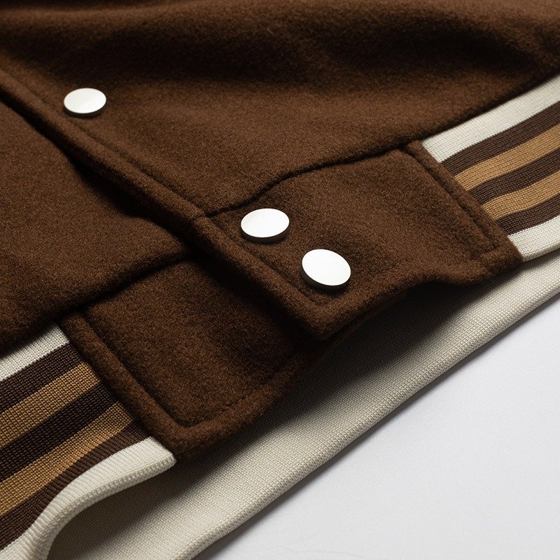 Spring and autumn new products loose stitching contrast patch couple baseball jersey men's and women's long-sleeved jackets