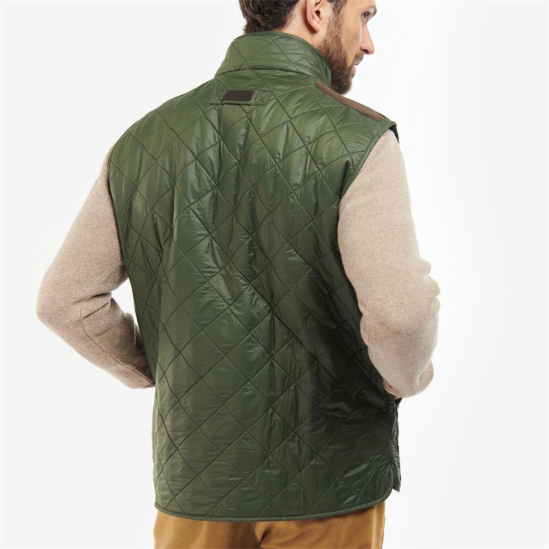 China factory quilted design warm casual fitness gilet vest shoulder patch pockets cord inner collar jacket men's vest
