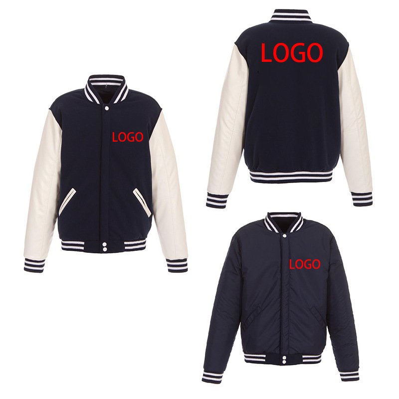 Custom Men's Jacket Double-sided Baseball Jacket American Football Sports Jacket Men