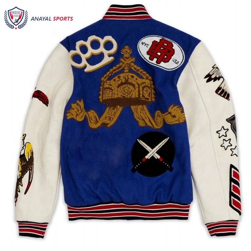 High Quality Best Custom Made Men's Varsity Jackets Wool Fabric Letterman Style for Winter with Chenille Patches and Logos