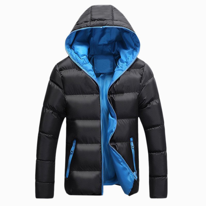 Winter Men Coat New Men's Casual Fashion Parkas Male Simple Solid Color Hooded Jackets Clothing