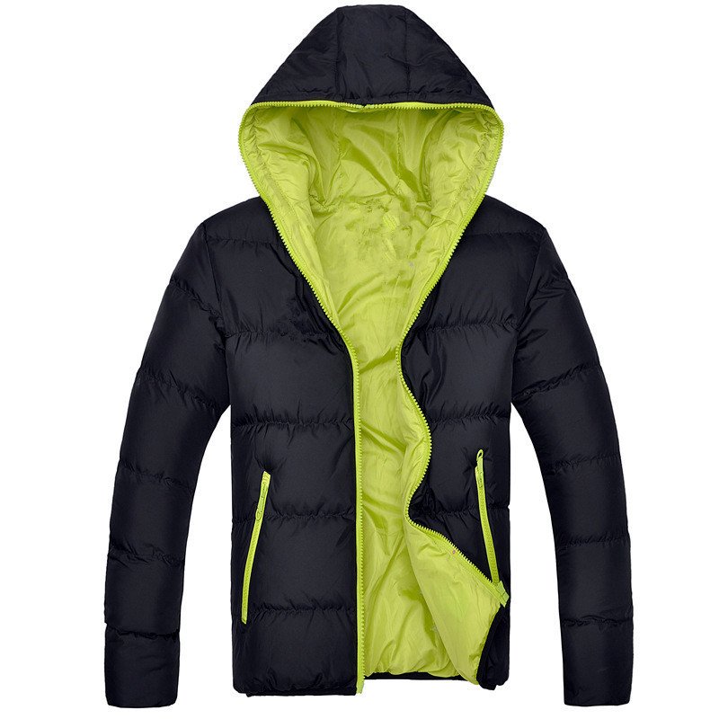 Winter Men Coat New Men's Casual Fashion Parkas Male Simple Solid Color Hooded Jackets Clothing