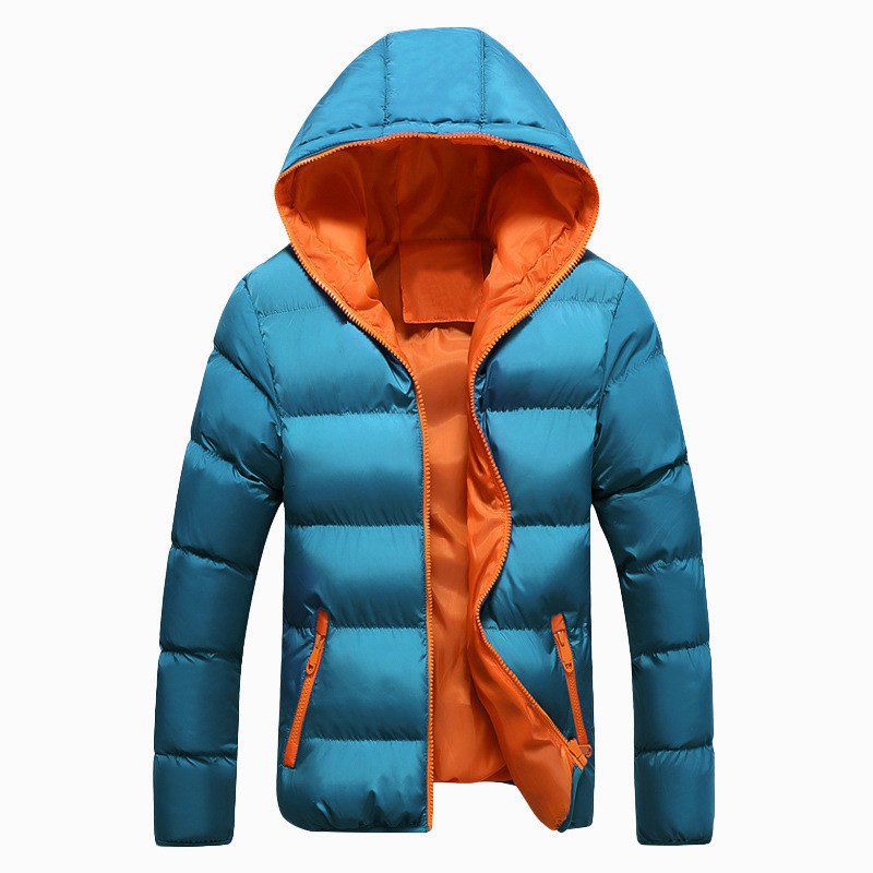 Winter Men Coat New Men's Casual Fashion Parkas Male Simple Solid Color Hooded Jackets Clothing