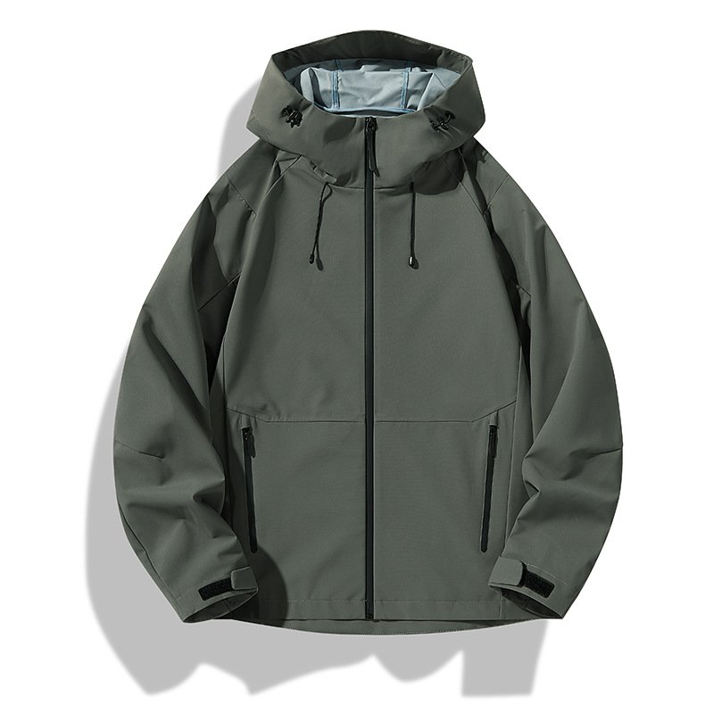 Hot Sale Custom Men's Black Zip Softshell Jacket New Condition Denim Rain Coat Outdoor Activities Tactical Softshell Windbreaker