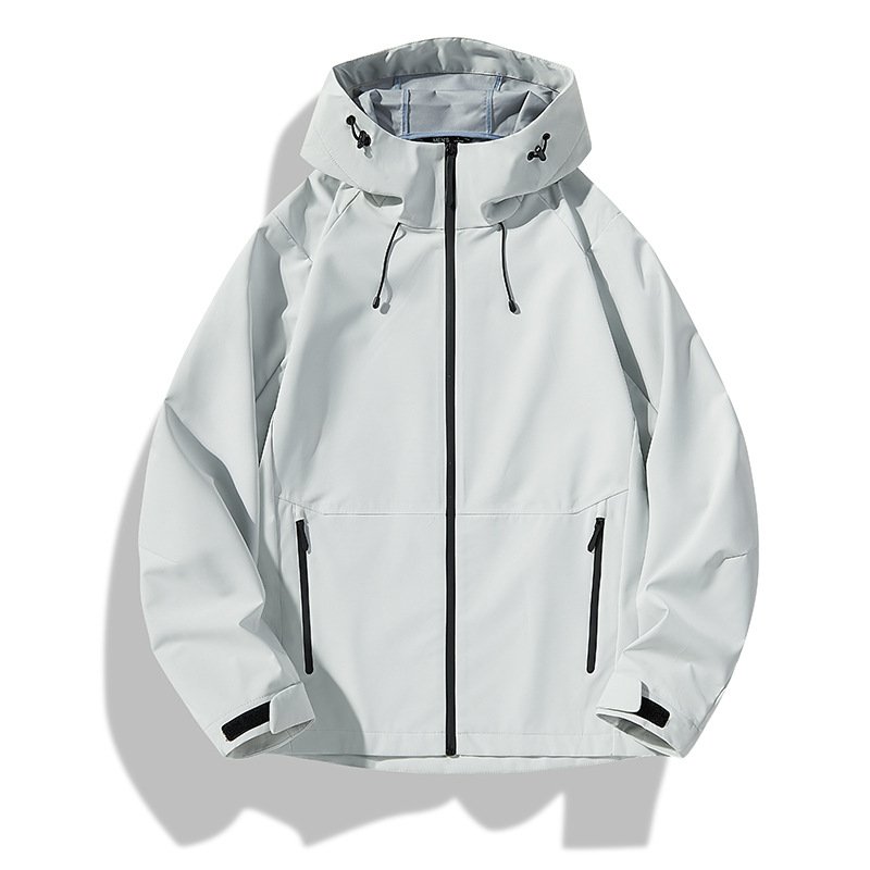 Hot Sale Custom Men's Black Zip Softshell Jacket New Condition Denim Rain Coat Outdoor Activities Tactical Softshell Windbreaker